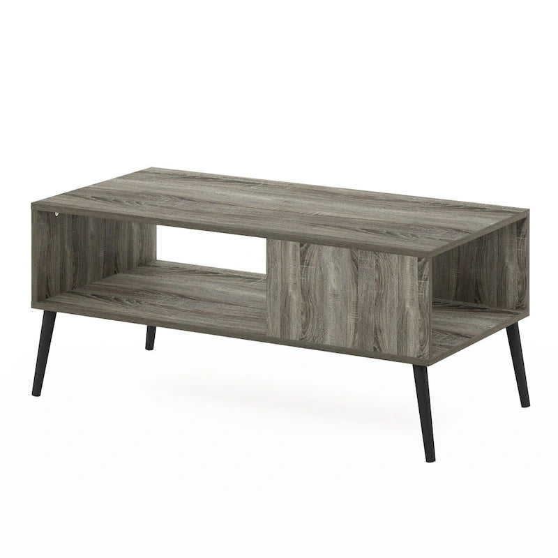 Table basse de style Mid-Century avec pieds en bois