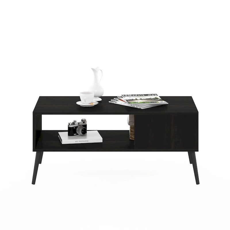 Table basse de style Mid-Century avec pieds en bois