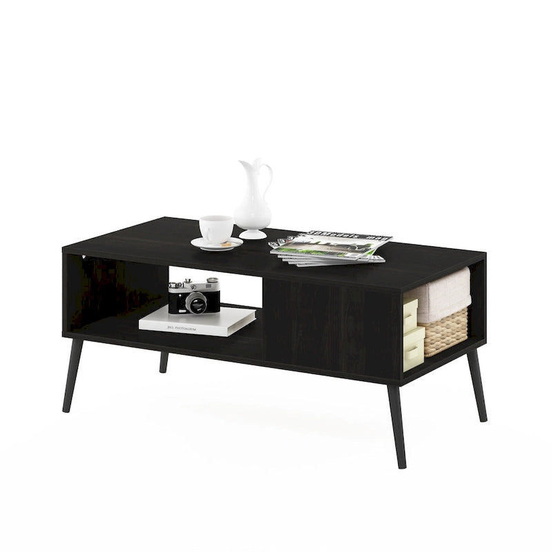 Table basse de style Mid-Century avec pieds en bois