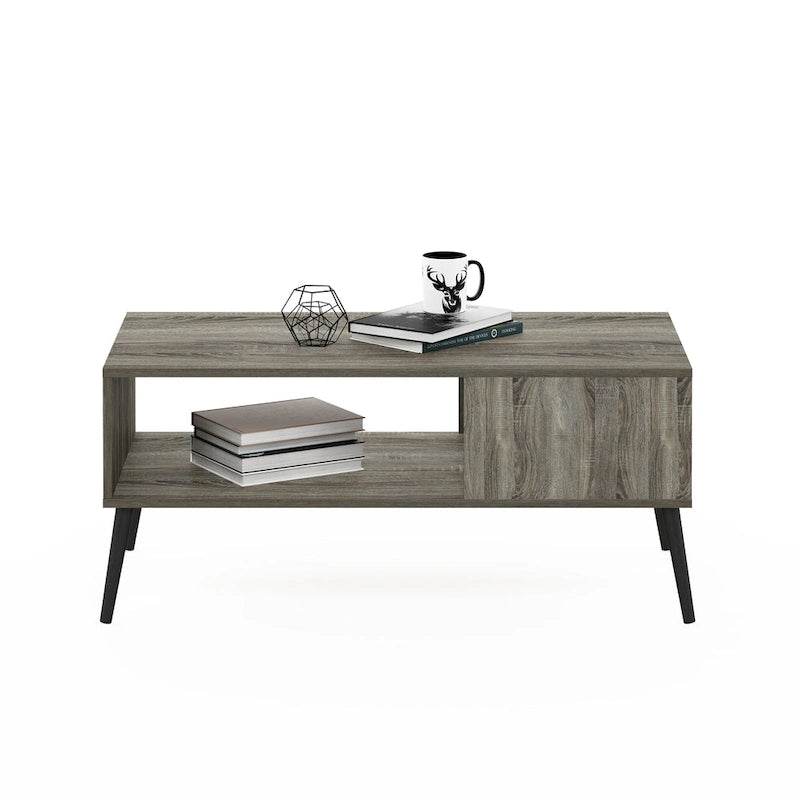 Table basse de style Mid-Century avec pieds en bois