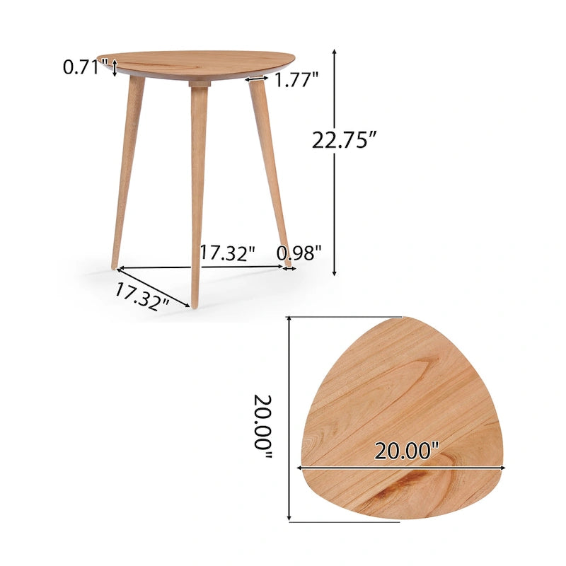 Table d'appoint en bois Mid-Century