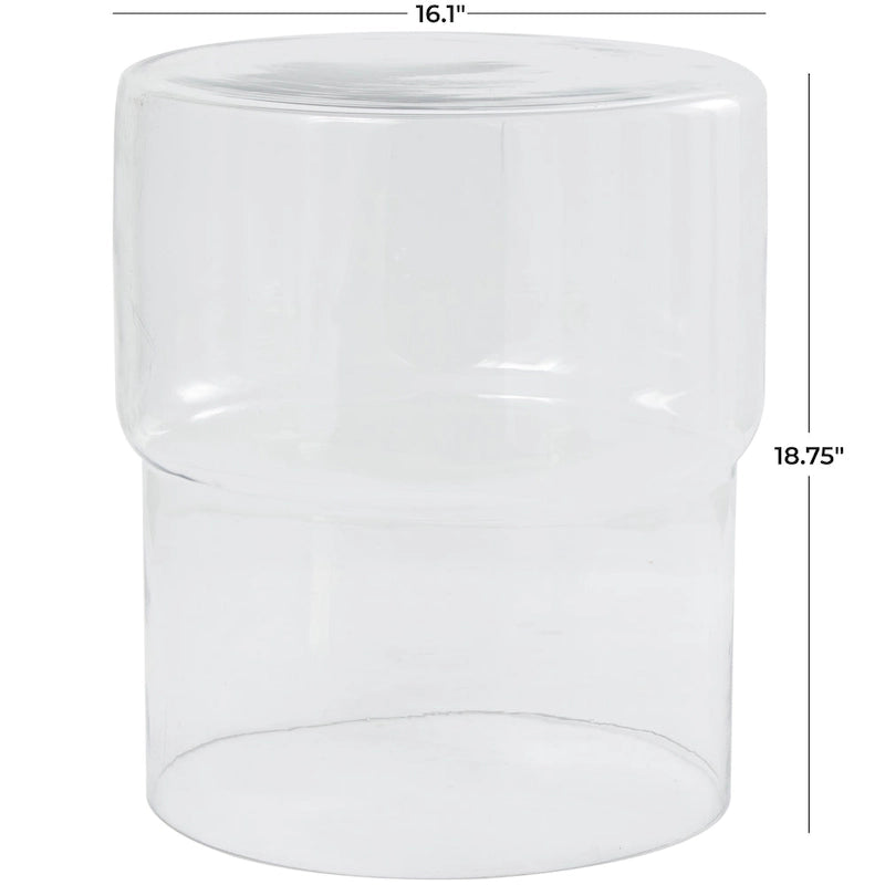 Table d'appoint moderne en verre – transparente ou rouge