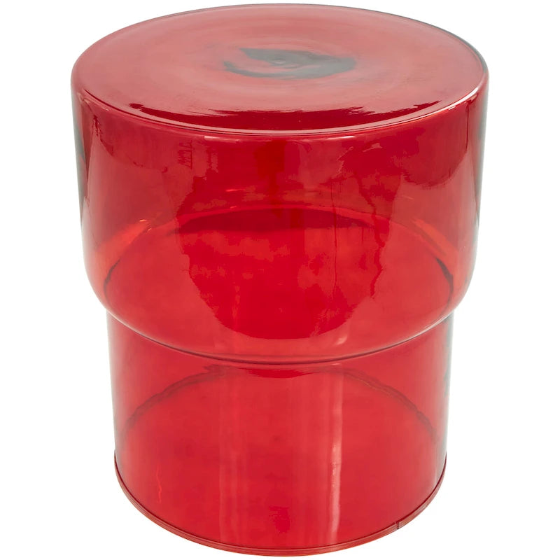 Table d'appoint moderne en verre – transparente ou rouge