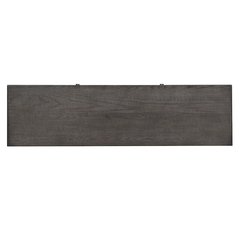 Meuble TV en Charbon Foncé Vieilli Style Ferme Moderne de 167,6 cm