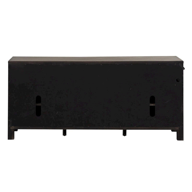 Meuble TV en Charbon Foncé Vieilli Style Ferme Moderne de 167,6 cm