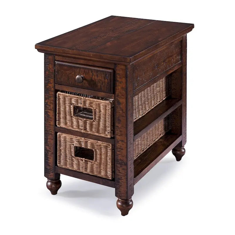 Cottage Lane Country Coffee Storage Chairside Accent Table