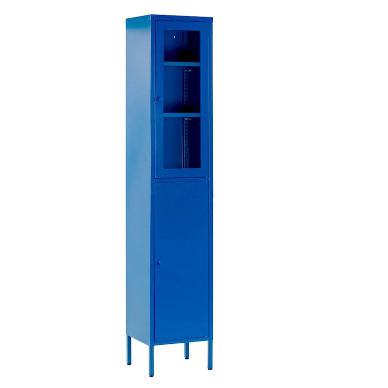 Armoire métallique bleue à deux portes de 71 pouces