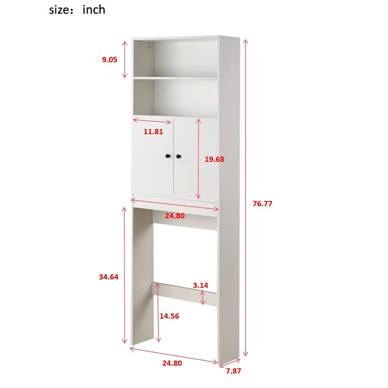 Meuble de rangement pour toilettes, armoire de rangement de style ferme au-dessus des toilettes