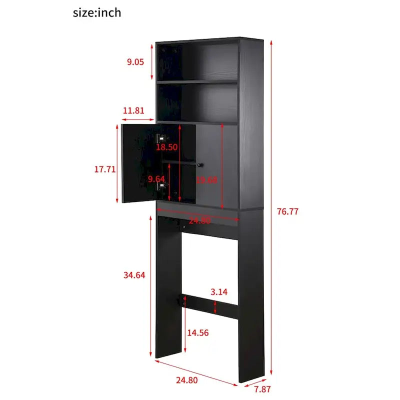 Meuble de rangement pour toilettes, armoire de rangement de style ferme au-dessus des toilettes